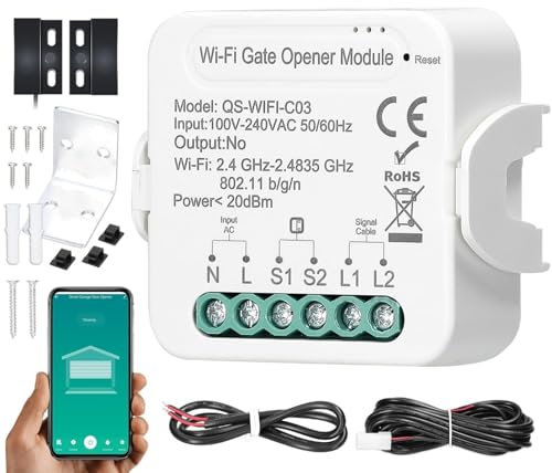 CHOYUE WiFi ouvre-Porte Intelligent ouvre-Porte de Garage contrôleur téléphone Portable à Distance APP contrôle Compatible avec Home pour la Commande vocale