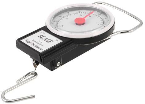 DECORNIJIA Bilancia a Molla Portatile 32 Kg Gancio per Pesare Pesci Valigie e Borse Bilancia Sospesa Meccanica Compatta per Pesca e Uso Esterno