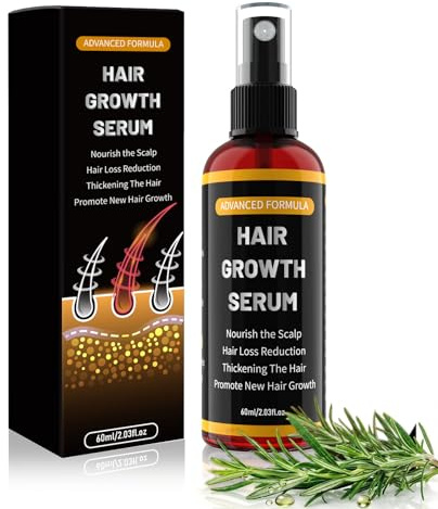 YaaHei Hair Growth Serum Rosemary Oil for Men & Women, 60 ml | Hair Growth Care | Rosemary Oil | Biotin & Niacinamide | Lightweight & Non-Greasy | Scalp & Beard Care