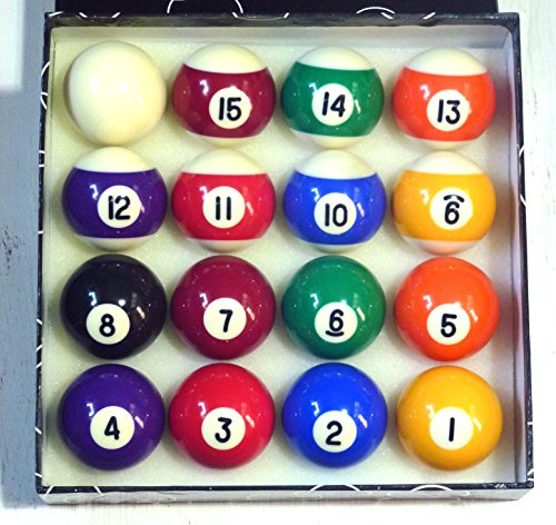 Juego de bolas de billar lisas y rayadas de 47,6 mm