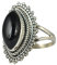 Navya Craft Schwarzer Onyx-Ring, handgefertigter Statement-Versprechensring aus 925er Sterlingsilber, natürlicher schwarzer Onyx-Edelstein-Boho-Schmuck, Juli-Geburtsstein, Geschenk für Sie
