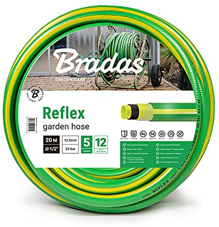 BRADAS Schlauch Gartenschlauch Reflex Premium 5-lagig Flexibel und Langlebig (1/2 - 50 m)