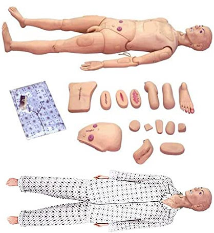 UIGJIOG Manichino per La Cura del Paziente Manichino Umano A Grandezza Naturale per La Cura del Paziente Infermieristica Formazione Medica per L'insegnamento Forniture Mediche Ausili