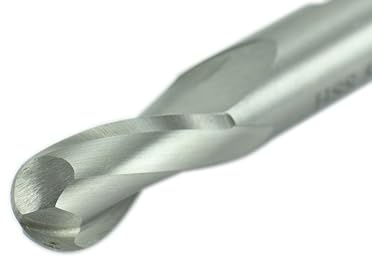 Shars 1 x 1 HSS 2 Flute Single End Ball Nose End Mill New !