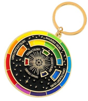 PEVive Elegante llavero de aleación colorido con diseños de ruedas giratorias, regalos portátiles para adultos de moda, uso diario, Negro -, As detailed discription