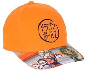 Dragon Ball Z Baseballkappe Jungen, Klassische Kindermütze, Shenron und Goku Kappe, Geschenk für Kinder und Teenager | Orange