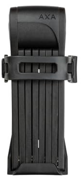 AXA Fold Lite 80 – Faltschloss Fahrrad – Länge 80 cm – Sicherheitsstufe 7 – Leichtes Schloss – Mit 2 Schlüsseln – Inkl. Halterung, Schwarz