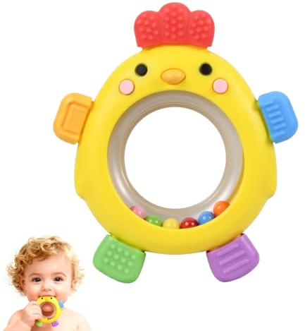 Baby Teether for 0-6 Months, Soft Silicone Teething Toy, Freezer Safe Cooling Relief, Easy Grip Design, BPA Free Baby Teething Toys 0-6 6-12 Months