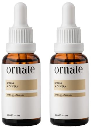 ORNATE Sérum de réduction des cheveux Ant Egg - Avec 0,5 % d'acide formique et 10 % d'aloe vera - Sérum anti-croissance des cheveux pour le corps et le visage - 30 ml X2