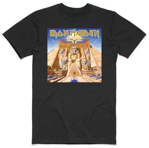 T-Shirt # M Unisex Black # Powerslave Album Cover Box