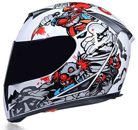 Casco Moto Integrale Con Doppia Visiera - Racing, Modulare, Capacete