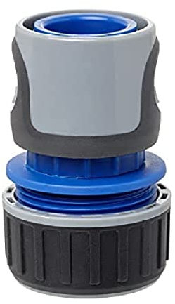 TATAY Conector Rápido Premium para Mangueras de 3/4 pulgadas 19mm, Conector a Racor Universal, Fácil Instalación, Protección Solar, Gris - Negro