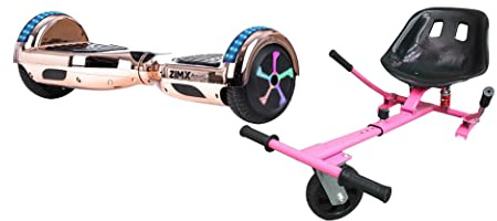 ROSE GOLD CHROME - ZIMX CB3A BLUETOOTH HOVERBOARD SEGWAY WITH LED WHEELS UL2272 CERTIFIED + HK5 PINK