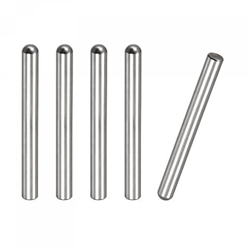 Sourcing Map 8x80mm Dowel Pins, 5pcs 304 Stainless Steel Round Head Flat Chamfered End Bunk Bed Pins Shelf Pegs Support Shelves Fasten Elements