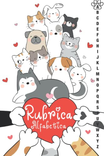Rubrica Alfabetica Quaderno: Organizzatore Alfabetico A5 a Righe con 6 pagine per ogni lettera 160 pagine