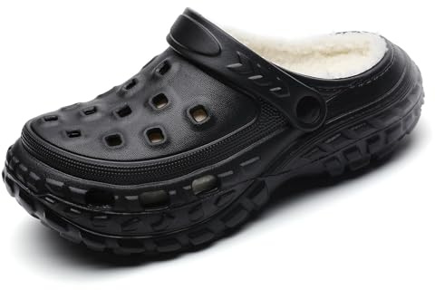 YUKTOPA Enfant Hiver Sabots Garçon Fille Fourrure Doublée Pantoufles Chaussons de Maison Chaussures de Jardin Respirant Antidérapant