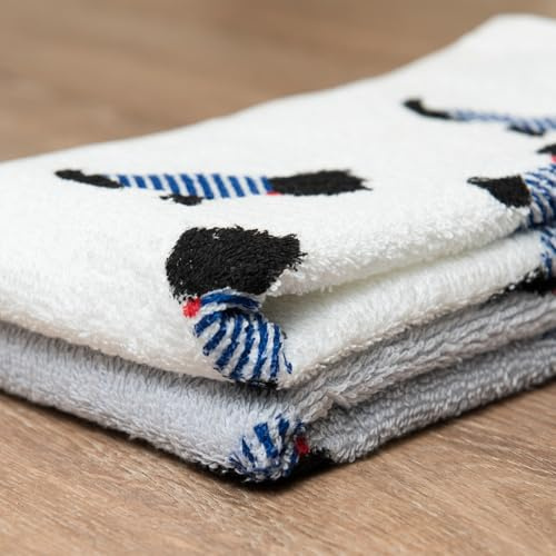 Linen Luxury Set 2 Paños Cocina Algodón 50x50 cm Alta Absorción Fabricados Portugal Diseño Guau Secado Rápido Rizo Duradero Multiusos Lavable Ideal Hogar Restaurantes Decoración Cocina