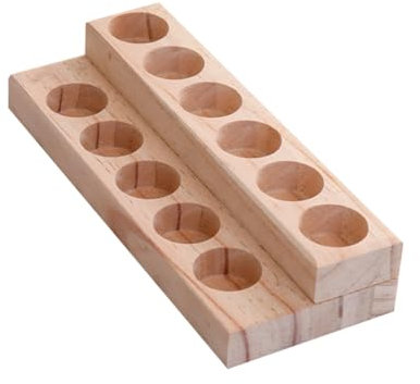 BIUDECO Solides Holzregal Für Ätherische Öle Desktop-display Organizer Ständer Für Kosmetikartikel Und Aufbewahrung Kompakt Robust Handgepolstert Für Optimalen Schutz Und Stilvolle Präsent