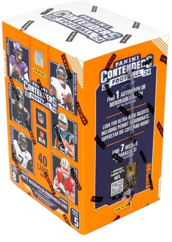2024–25 Panini Contenders NFL Football Blaster Box – Official Trading Cards – Includes Blaster-Exclusive Parallels, Rookie Tickets & Inserts – Sealed Retail Box