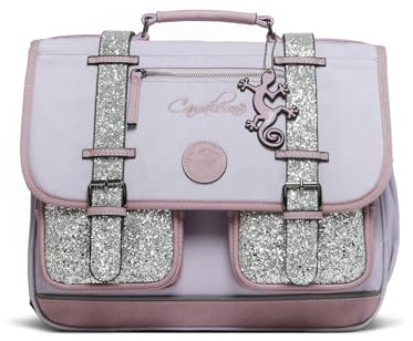 Cameleon Cartable scolaire Violet 38cm Vintage Fantasy avec 2 compartiments - Idéal pour l'école primaire et la rentrée scolaire en CP, CE1 et CE2 pour fille et garçon