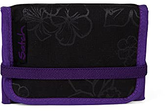Satch, SAT-WAL-002-9C6, Geldbeutel, Maße: 13 x 2 x 8,5 cm, Purple Hibiskus, mehrfarbig