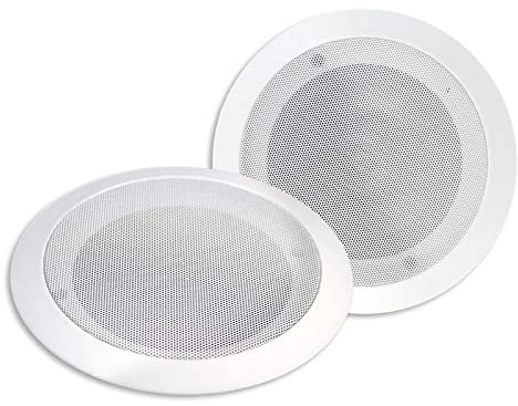 Vet Italy Vetrineinrete® Casse bluetooth amplificate da incasso per filodiffusione cassa altoparlante 20 watt per soffitto e parete woofer 5,25” M61