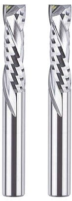SpeTool Spiral Groove Cutter 6 mm Shank Compression 22 mm Cutting Length Up & Down Solid Carbide End Mill Groove Cutter for Router CNC Milling Cutter Set Slot Cutter Wood Cutter Router Bits