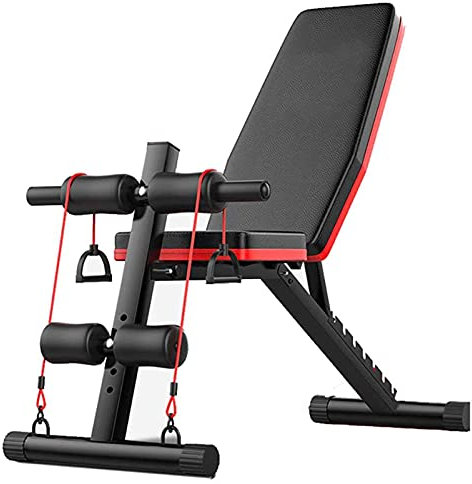 Hantelbänk Fällbar viktbänk Justerbar träningsbänk Sit Up-bänk Multifunktionsgymbänk för bänkpress Sit-ups Benlyft Fitness för hela kroppen