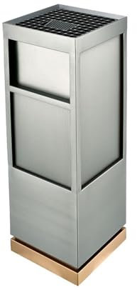 SLMSMSH Cendrier Debout Seau à Cendres Vertical Grille d'extinction de fumée en Fonte d'aluminium Seau intérieur galvanisé extérieur Commercial Cendrier pour l'extérieur