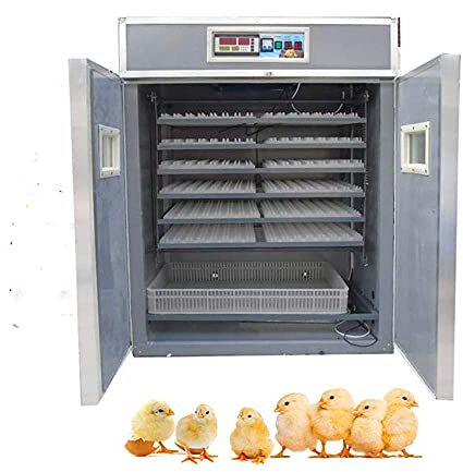 HSOYGE Eier-Brutkasten, vollautomatischer Brutkasten für große Geflügelarten, digitaler Brutkasten zum Ausbrüten von Hühnern, Enten, Gänsen, Wachteln, Vögeln, Truthähnen (1056 Eier)