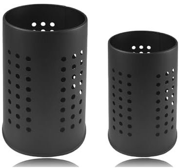 MAEXUS Küchenutensilienhalter, 2er Behälter für Küchenutensilien Organizer, Edelstahl Utensilienhalter Küche, Bauernhaus Stilvoller Organizer für Arbeitsplatte Aufbewahrung