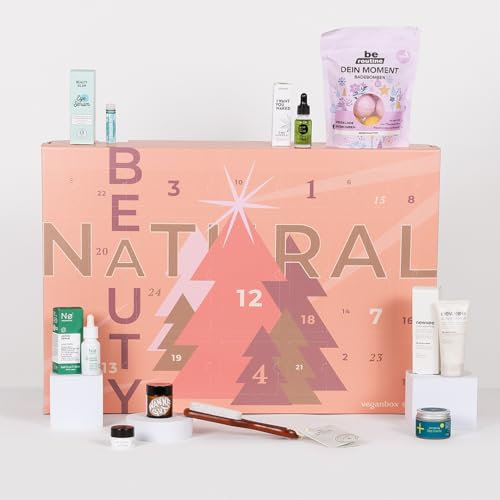 VEGAN BOX® Adventskalender Beauty 2025 | 24 Nachhaltige Beauty & Naturkosmetik Produkte | Vegan, Tierversuchsfrei & Made In Germany