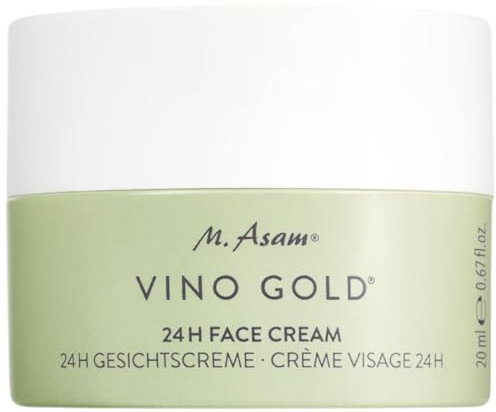 M. Asam VINO GOLD 24h Gesichtscreme (20 ml) – 24h Tagescreme & Nachtcreme gegen Linien & Fältchen, starker Schutz vor vorzeitiger Hautalterung, Anti-Aging, vegane Feuchtigkeitscreme