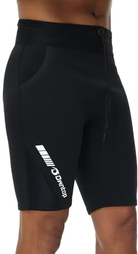 Owntop Neoprenhose Männer | 2mm Neopren Neoprenanzug Shorts | Neoprenanzug Unterteile Neoprenanzug Hosen | Warm Bequem | Surfen Schnorcheln Schwimmen Tauchen | Herren Schwarz 3XL