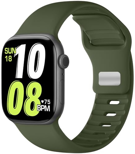 Oielai Sportarmband, kompatibelt med Apple Watch-armband, 38 mm, 40 mm, 41 mm, 42 mm, 46 mm, 45 mm, 44 mm, 49 mm, kvinnor och män, mjukt silikonarmband för iWatch Ultra 3 2 1, Series 11 10 9 8 7 6 5 4
