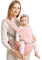 Baby Trage Neugeborene bis 20kg (0-36 Monate), Ergonomische 3-in-1 Babytrage & Baby Carrier für Hüfte Rücken & Front, Atmungsaktives Mesh & Hüftstütze Freihändig für Eltern(Rosa)