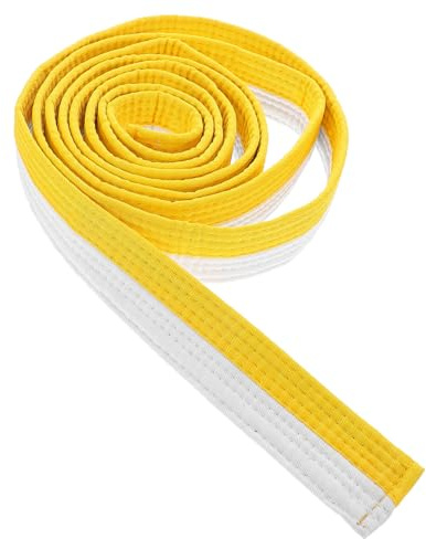 Healifty Taekwondo Yellow Ranking Belt 280cm Cotton Martial Arts Judo Karate Karate Suit Belt Training Waist for and Adults