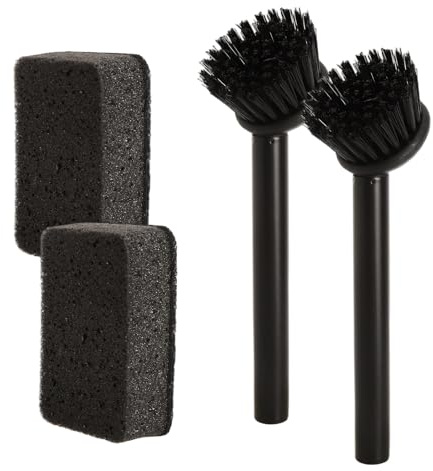 XRVRILE Set di 2 Spazzole per Piatti con Manico in Acciaio Inossidabile con 2 Spugne Abrasive, Set di Spazzola Piatti per Lavare i Piatti