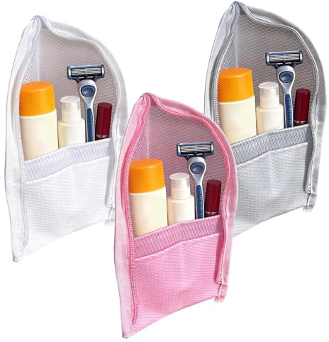 Sac De Toilette Debout Conteneur En Mesh Imperméable | Lot De Trois Sacs Cosmetiques De Avec Fermeture Eclair Pour Hommes Femmes Douche Salle De Bain Croisière Hygiène