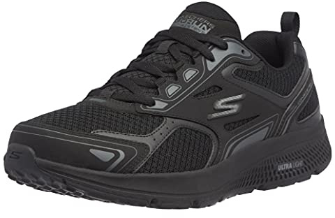 Skechers Men's Go Run Consistent-Performance Running & Walking Shoe Sneaker, Black/Charcoal, 10 X-Wide