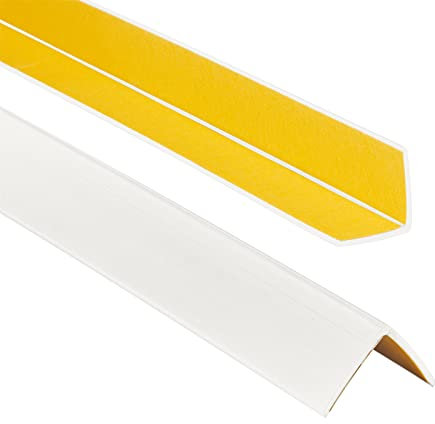 ProfiPVC Winkelprofil 30x30mm, 200cm - Kunststoffwinkel aus PVC-Gummi - selbstklebend Kantenschutzprofil, elastischer Kantenschutz - Eckschutzprofil, einfache Montage - Weiß