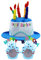 Happy Birthday Geburtstagshut,Partyhüte Erwachsene Geburtstagshut mit Geburtstagsbrille Plüsch Partyhut Erwachsene Geburtstagshut für Geburtstagsfeier Gläser für Mädchen Junge Partydekoration blue