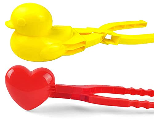 wopin 2 Stück Schneeballmacher, Entenform, Schneespielzeug, Outdoor-Spielzeug, Schneeball-Clip für Schneeballschlachten, Spaß, Winter, Outdoor-Aktivitäten, Strandspieler, Kinder