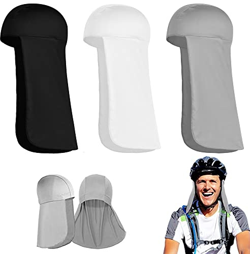 3 Pièces Bonnet de Protection du Cou Course à Pied Cyclisme, Respirant Cap sous Casque, Doublure de Casque avec Protège Nuque, pour Hommes et Femmes Cyclisme, Course à Pied, Ski Sport de Plein air