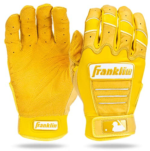 Franklin Sports MLB Schlaghandschuhe CFX Pro Schlaghandschuhe für Erwachsene und Jugendliche, Baseball- und Softball-Schlaghandschuhe, gelbes Highlight, Größe M, 20895F2