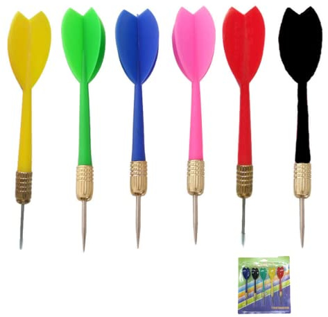 GHYJHS 10 Pcs Multicolor Darts Steel Tip Darts Arrows Plastic Target Darts for Professional Exercises Entertainment, 5 Colors Random Color
