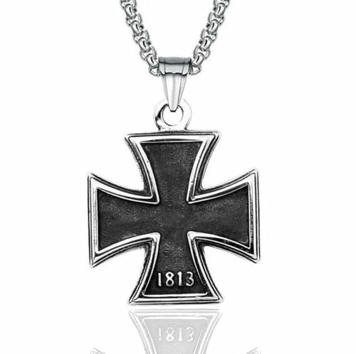 Hokech Personalizar Accesorios de Cadena De Collar Colgante De Cruz De Hierro Alemana De Acero Inoxidable 1813 De Acero Inoxidable Para Hombre