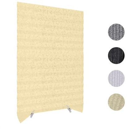 Maritown Temporary Blinds No Drill Easy Fit Clip On Stick On Blackout Pleated Shades for Window Door Patio Kitchen Bedroom Bathroom Beige Non-Woven Fabric Waterproof