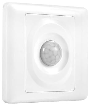 PIR Motion Sensor Indoor Lighting Switch, Smart Body Induction Detector with 2-Wire Technology, 200W Infrared Lamp Connected to Incandescent Bulbs, Energy-Saving Lamps and LED Lamps (White,1 Pcs)