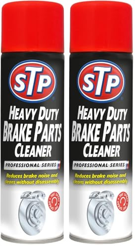 STP Heavy Duty Car Brake Cleaner 500 ml, Cleans Brakes without Disassembly, Reduces Brake Noises, Mechanical Car Cleaning Products, Concentrated Cleaning Formula, Made in the UK (Pack of 2)